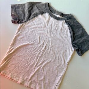 Cat & Jack Gray and White Short Sleeve Tee